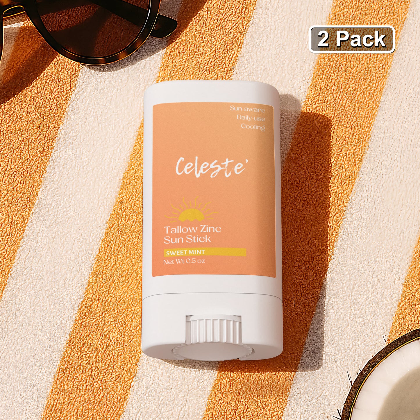 2 Pack Tallow Zinc Sun Stick