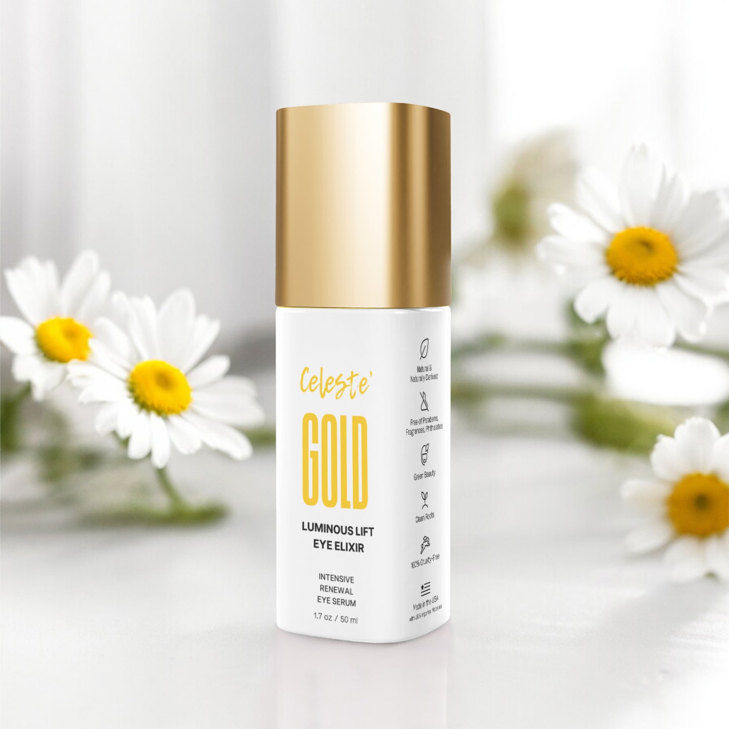 Brighten+Firm Eye Serum: Intensive Renewal Gold Cap